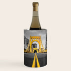 Pittsburgh Pennsylvania Steel City Skyline Bridge Black And White Photography Print Wine Chiller Gallery Image 1