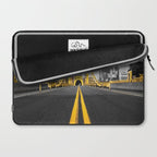 Pittsburgh Pennsylvania Steel City Skyline Bridge Black And White Photography Print Laptop Sleeve Gallery Image 2