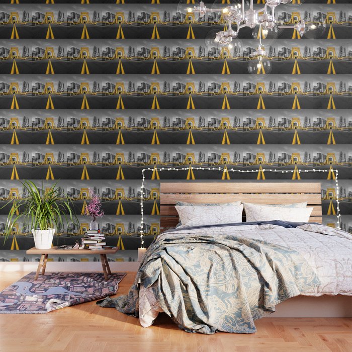 Pittsburgh Pennsylvania Steel City Skyline Bridge Black And White Photography Print Wallpaper Gallery Image 3