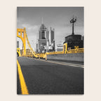 Pittsburgh Pennsylvania Steel City Skyline Bridge Black And White Photography Print Notebook Gallery Image 4