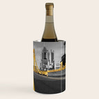 Pittsburgh Pennsylvania Steel City Skyline Bridge Black And White Photography Print Wine Chiller Gallery Image 3