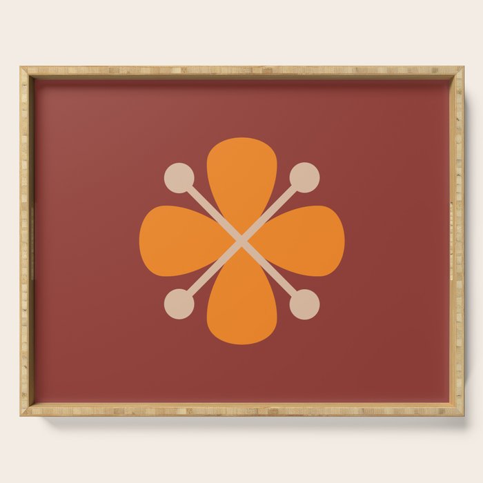Retro Floral Burst Serving Tray Gallery Image 1