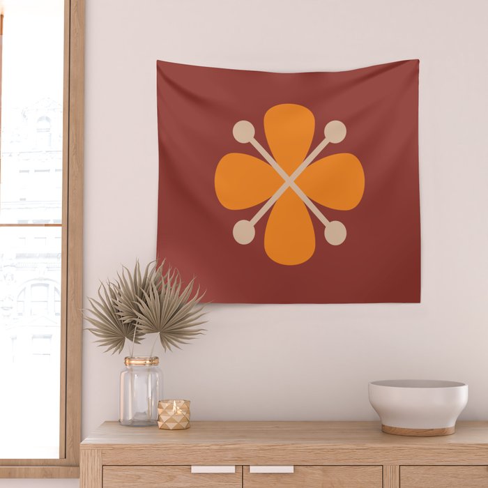 Retro Floral Burst Wall Tapestry Gallery Image 2