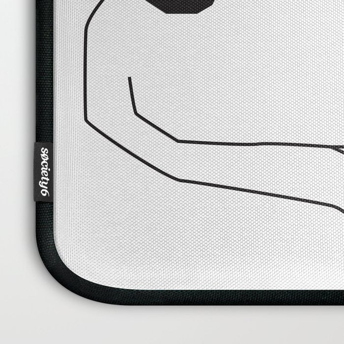 Black and white cat with yarn Laptop Sleeve Gallery Image 3