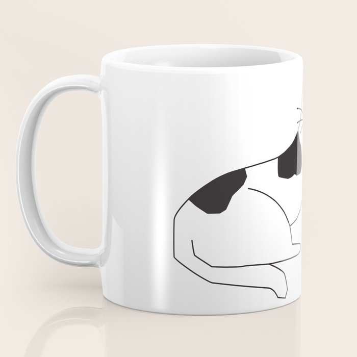 Black and white cat with yarn Coffee Mug Gallery Image 3