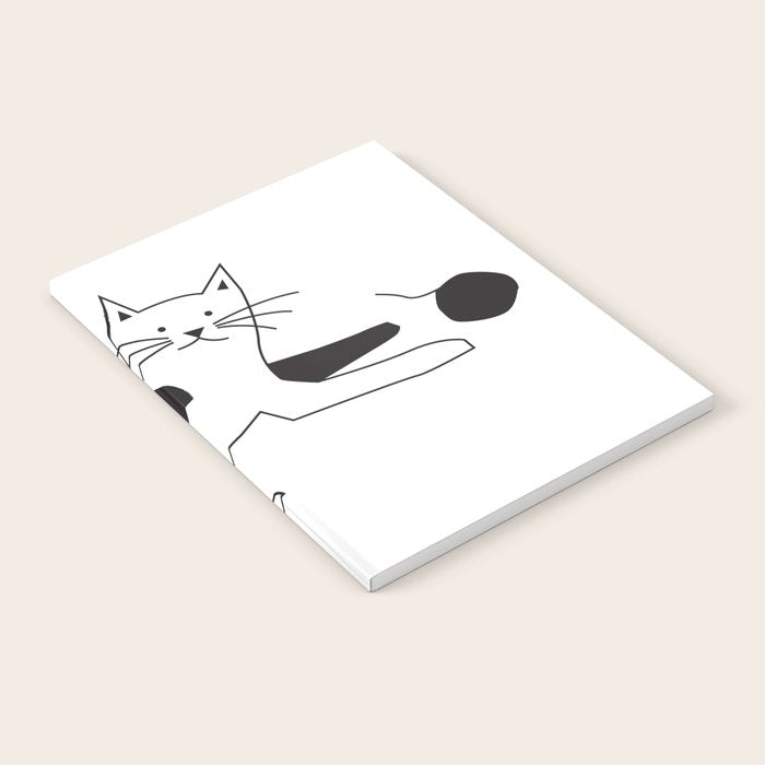 Black and white cat with yarn Notebook Gallery Image 2