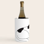 Black and white cat with yarn Wine Chiller Gallery Image 2