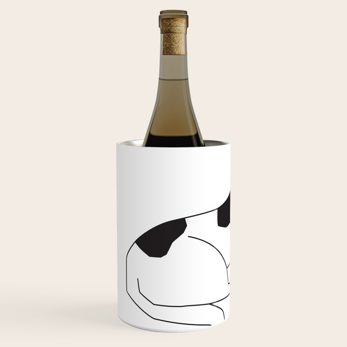 Black and white cat with yarn Wine Chiller Gallery Image 2