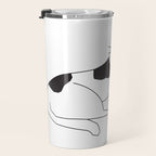 Black and white cat with yarn Travel Mug Gallery Image 3