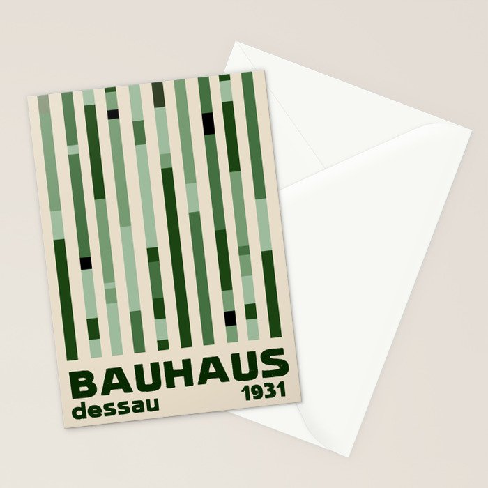 Bauhaus Green Stationery Card Gallery Image 2