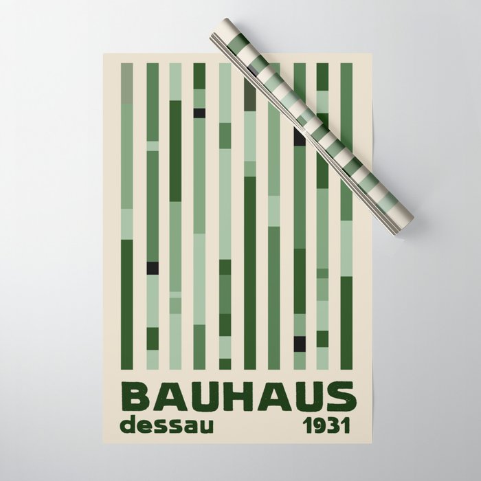 Bauhaus Green Wrapping Paper Gallery Image 1