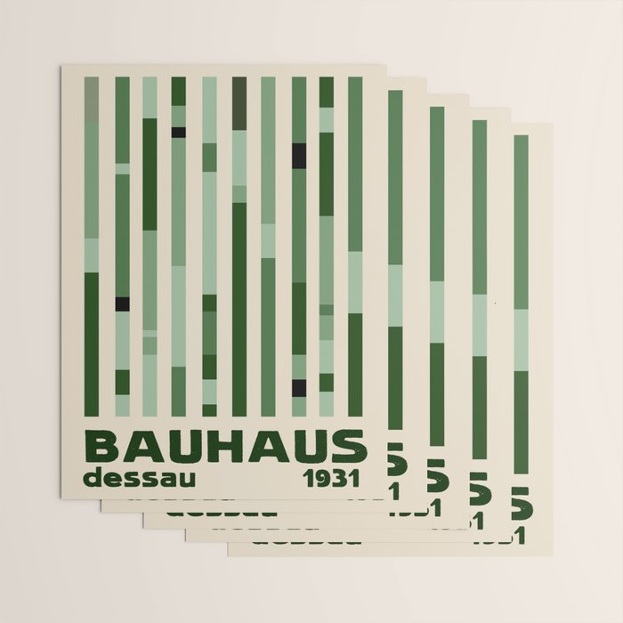 Bauhaus Green Wrapping Paper Gallery Image 3