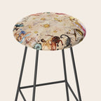 Vintage Astrology Zodiac Wheel Stool Gallery Image 2