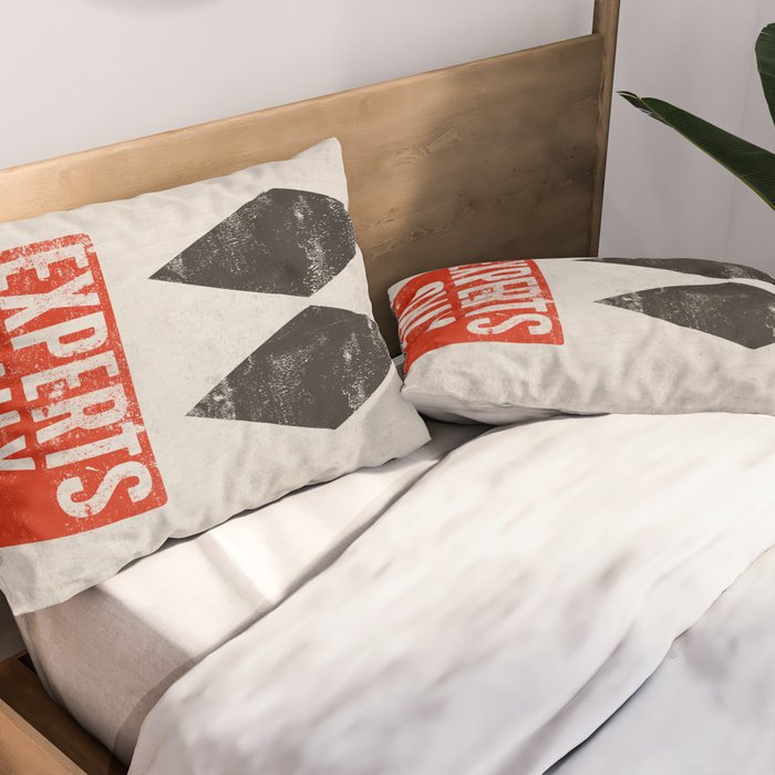 Experts Only Ski Double Black Diamond Pillow Sham Gallery Image 2