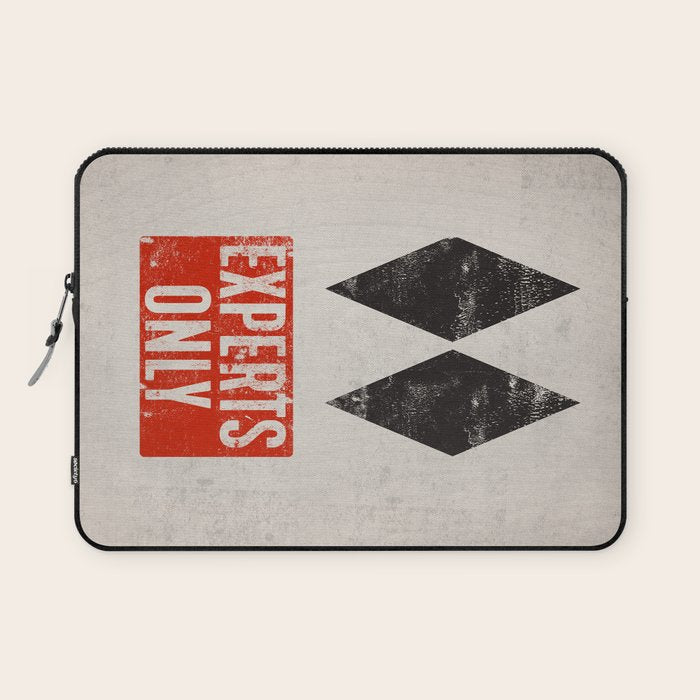 Experts Only Ski Double Black Diamond Laptop Sleeve Gallery Image 1