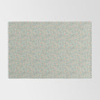 Ditsy Trailing Block Print Floral - Light Sage Green Rug Gallery Image 2