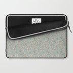 Ditsy Trailing Block Print Floral - Light Sage Green Laptop Sleeve Gallery Image 2