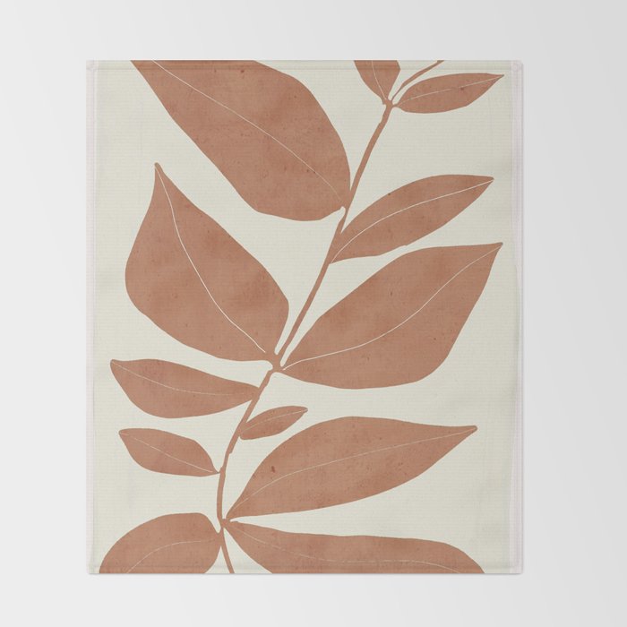 minimal plant 40 Throw Blanket Gallery Image 2