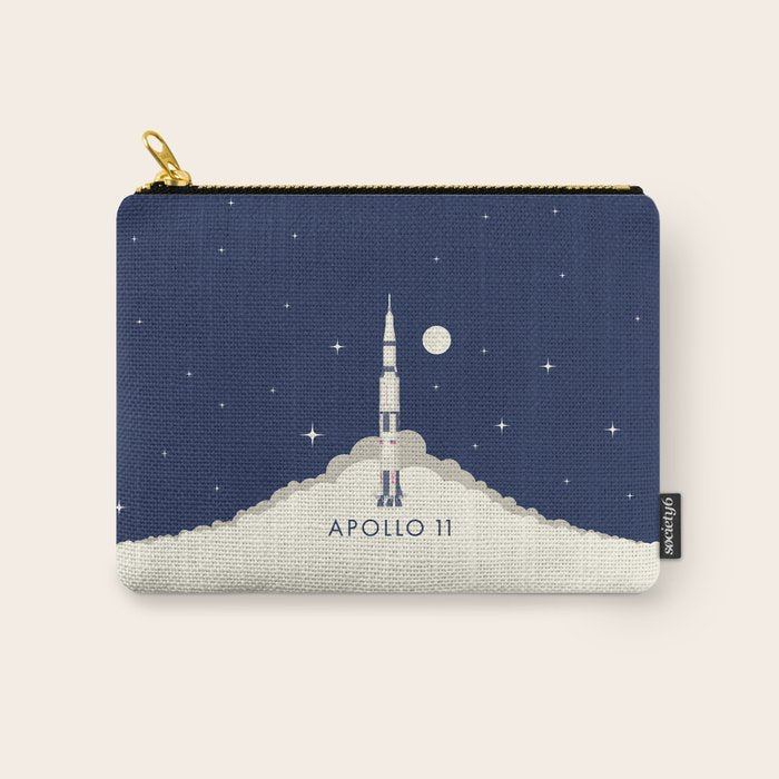 Apollo 11 Space - Saturn Rocket A Carry All Pouch Gallery Image 1