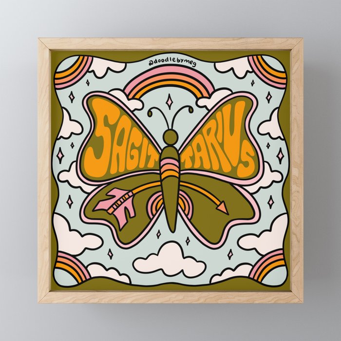 Sagittarius Butterfly Mini Art Print Gallery Image 1