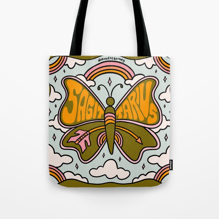 Sagittarius Butterfly Tote Bag Gallery Image 1