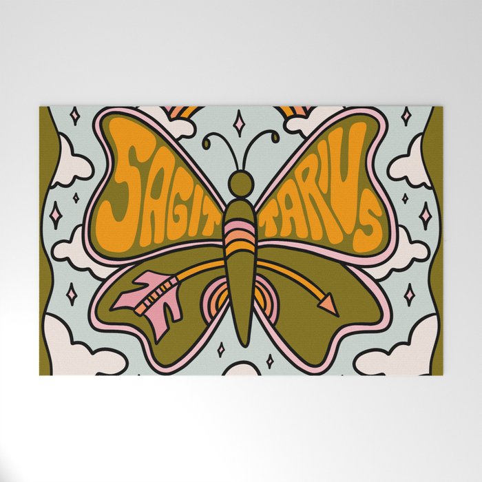 Sagittarius Butterfly Welcome Mat Gallery Image 1