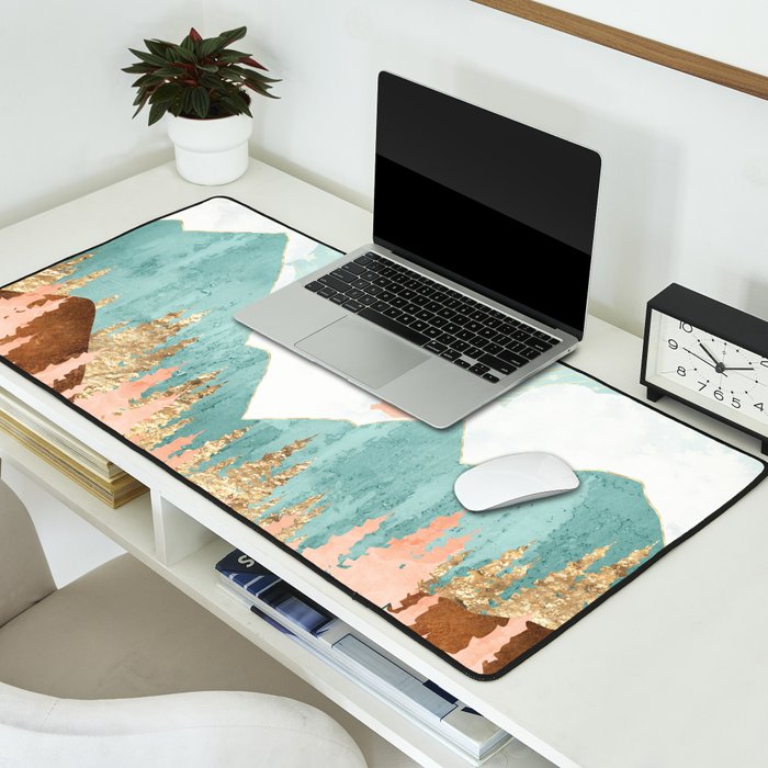 Winter Forest Vista Desk Mat Gallery Image 2