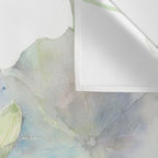 Lotus Flower and Leaves Pink Goldfish Watercolor  Wall Tapestry Gallery Image 3