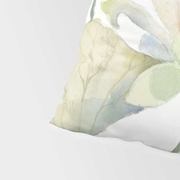 Lotus Flower and Leaves Pink Goldfish Watercolor  Pillow Sham Gallery Image 4
