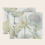 Lotus Flower and Leaves Pink Goldfish Watercolor  Placemat Gallery Image 1