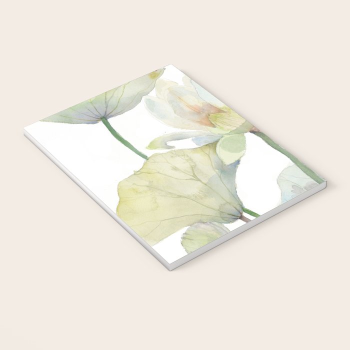 Lotus Flower and Leaves Pink Goldfish Watercolor  Notebook Gallery Image 3