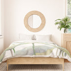 Lotus Flower and Leaves Pink Goldfish Watercolor  Duvet Cover Gallery Image 3