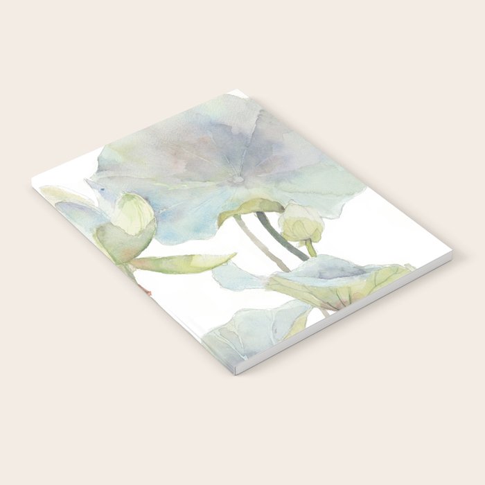 Lotus Flower and Leaves Pink Goldfish Watercolor  Notebook Gallery Image 2