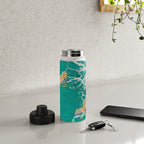 Big Cat Tiger Surfing At Beach Water Bottle Gallery Image 4