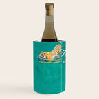 Big Cat Tiger Surfing At Beach Wine Chiller Gallery Image 2