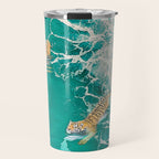 Big Cat Tiger Surfing At Beach Travel Mug Gallery Image 1