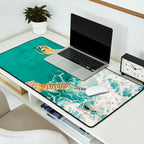 Big Cat Tiger Surfing At Beach Desk Mat Gallery Image 2