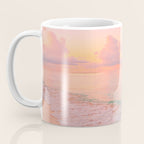 Beautiful: Aqua, Turquoise, Pink, Sunset Relaxing, Peaceful, Coastal Seashore Coffee Mug Gallery Image 3