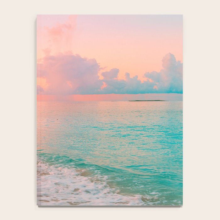 Beautiful: Aqua, Turquoise, Pink, Sunset Relaxing, Peaceful, Coastal Seashore Notebook Gallery Image 4