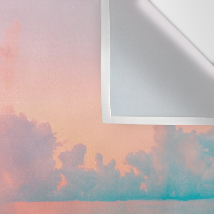 Beautiful: Aqua, Turquoise, Pink, Sunset Relaxing, Peaceful, Coastal Seashore Wall Tapestry Gallery Image 3