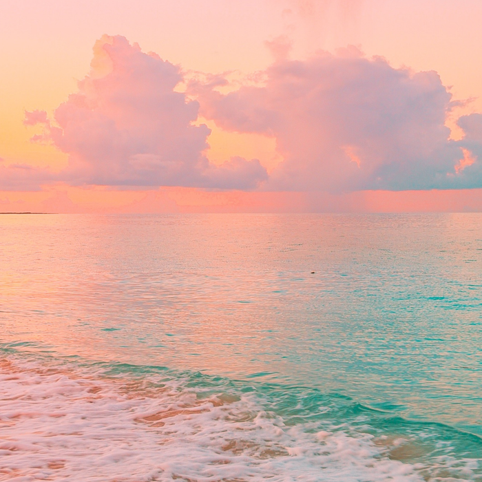 Beautiful: Aqua, Turquoise, Pink, Sunset Relaxing, Peaceful, Coastal Seashore Coffee Mug Gallery Image 2