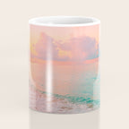 Beautiful: Aqua, Turquoise, Pink, Sunset Relaxing, Peaceful, Coastal Seashore Coffee Mug Gallery Image 4