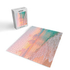 Beautiful: Aqua, Turquoise, Pink, Sunset Relaxing, Peaceful, Coastal Seashore Jigsaw Puzzle Gallery Image 2