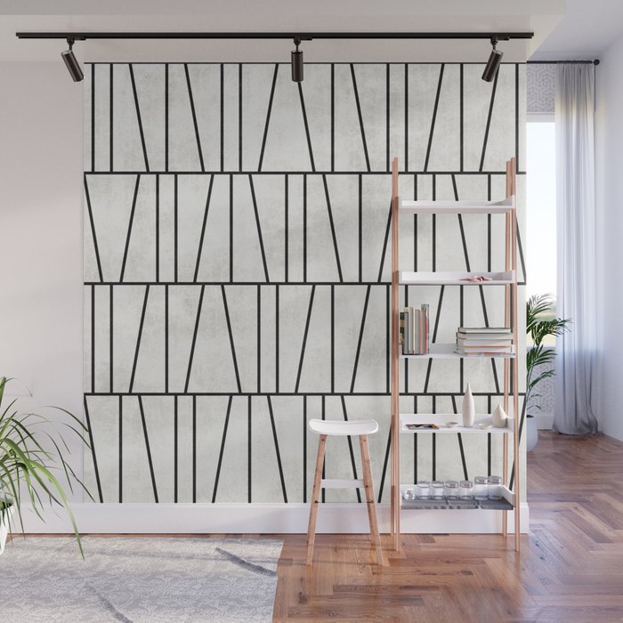 Mid-Century Modern Pattern No.6 - White Wall Mural Gallery Image 1