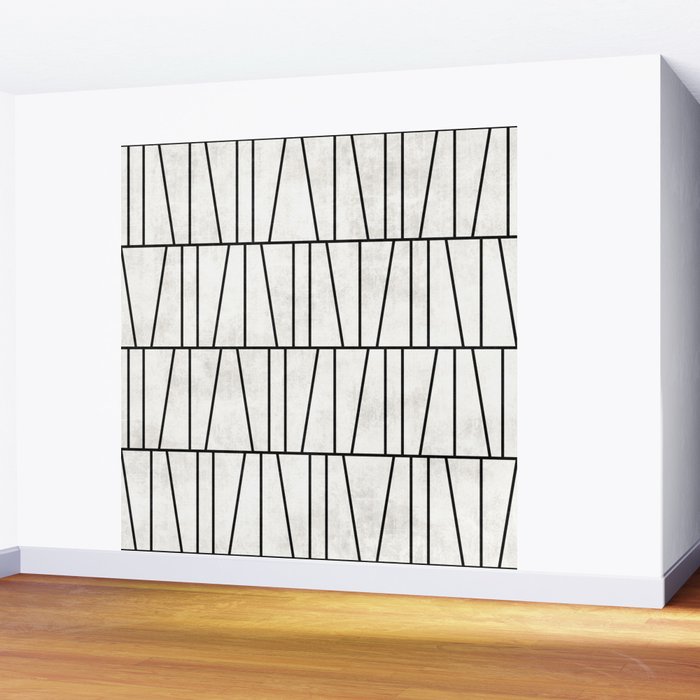 Mid-Century Modern Pattern No.6 - White Wall Mural Gallery Image 2