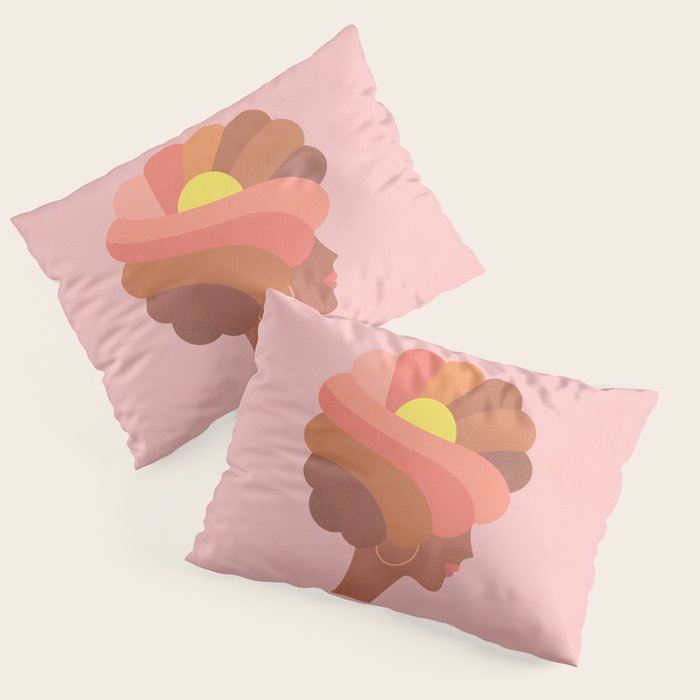 Full Bloom Girl Power Portrait Pillow Sham Gallery Image 3