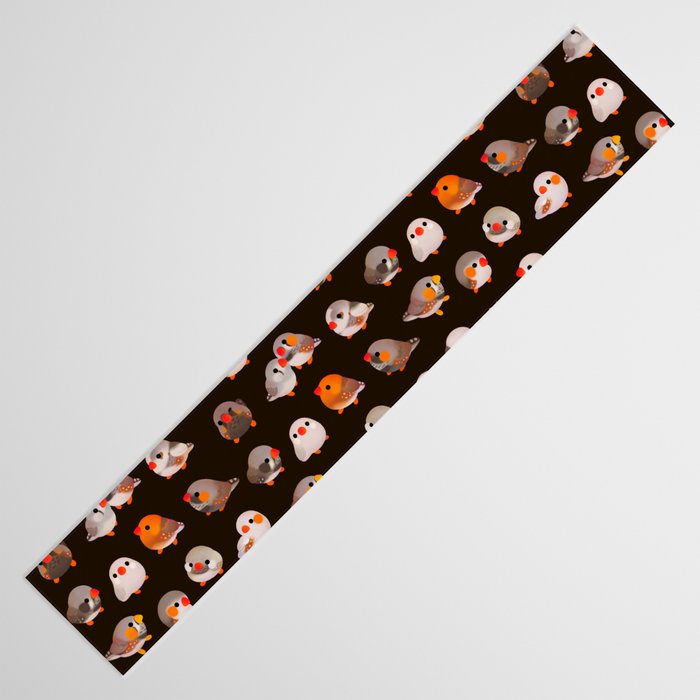 Zebra finch - dark Table Runner Gallery Image 3