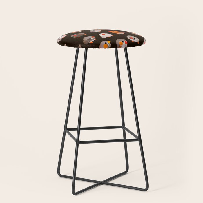 Zebra finch - dark Stool Gallery Image 1