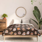 Zebra finch - dark Comforter Gallery Image 3