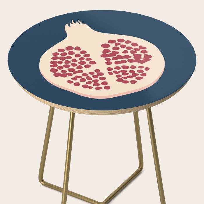 Pomegranate Fruit Navy Blue Side Table Gallery Image 2